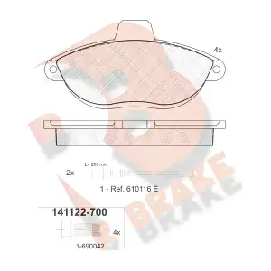 R BRAKE RB1122-700