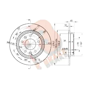 R BRAKE 78RBD23268