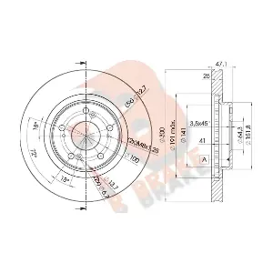 R BRAKE 78RBD12912