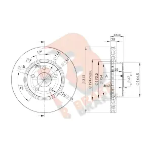 R BRAKE 78RBD20414