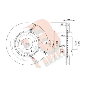 R BRAKE 78RBD22671