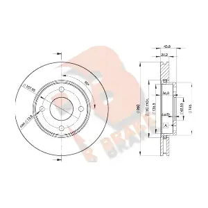 R BRAKE 78RBD25950