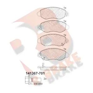R BRAKE RB1367-701