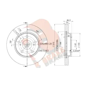 R BRAKE 78RBD22881