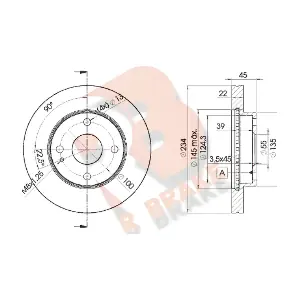 R BRAKE 78RBD23255