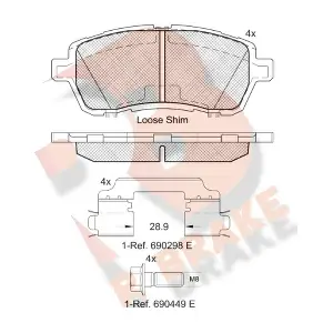 R BRAKE RB1881-204