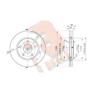R BRAKE 78RBD25170
