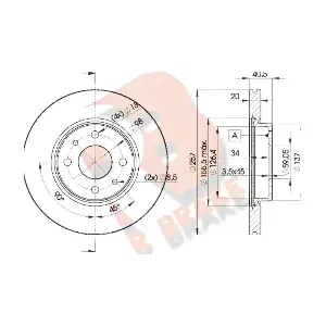 R BRAKE 78RBD25056