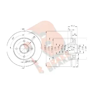 R BRAKE 78RBD14744