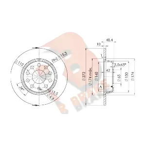 R BRAKE 78RBD25637