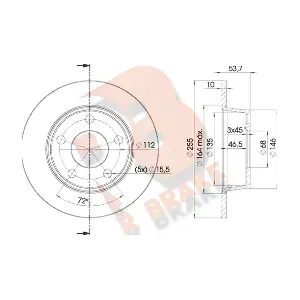 R BRAKE 78RBD22880