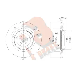 R BRAKE 78RBD22057