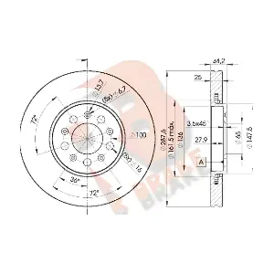 R BRAKE 78RBD25604