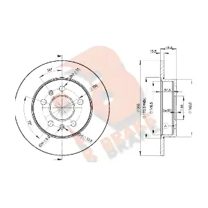 R BRAKE 78RBD24296