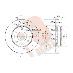R BRAKE 78RBD22902