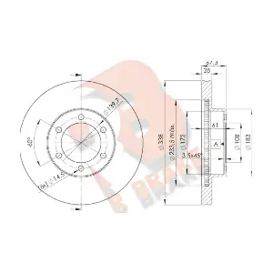 R BRAKE 78RBD22918