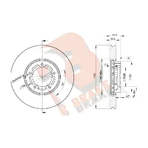R BRAKE 78RBD25610