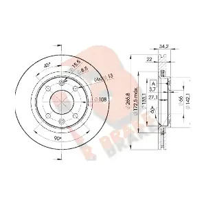 R BRAKE 78RBD24750