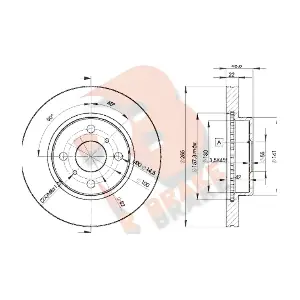 R BRAKE 78RBD22550