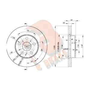 R BRAKE 78RBD22090