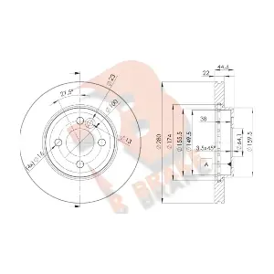 R BRAKE 78RBD22893