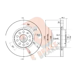 R BRAKE 78RBD25618