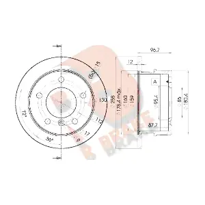 R BRAKE 78RBD10184
