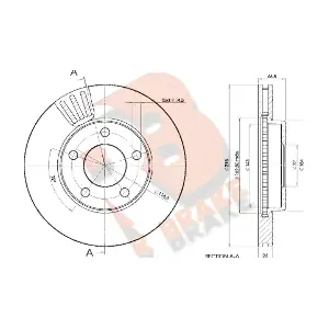 R BRAKE 78RBD24093