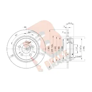 R BRAKE 78RBD23055