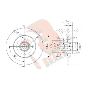 R BRAKE 78RBD14901