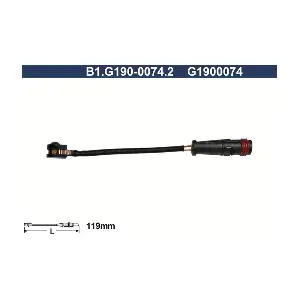 GALFER B1G19000742 Сигнализатор, износ тормозных колодок