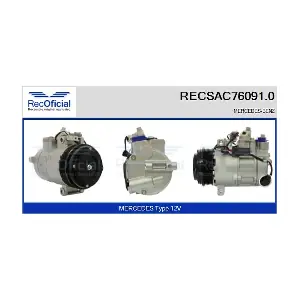 RECOFICIAL RECSAC76091.0 Компресор, система кондиціонування повітря