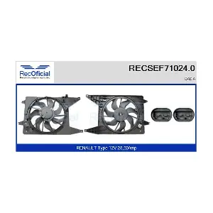 RECOFICIAL RECSEF71024.0 Електродвигун, вентилятор радіатора