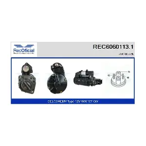 RECOFICIAL REC6060113.1 Стартер