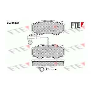 FTE 9010688 Комплект гальмівних накладок дискового стоянкового гальма