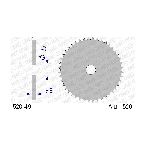 AFAM 520-49 Цепное колесо