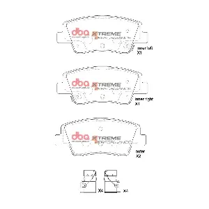 DBA Australia DB2648XP Комплект гальмівних накладок дискового стоянкового гальма