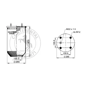 810 MB/O CONTITECH AIR SPRING
