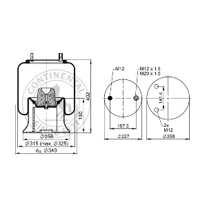 4159 N P07 CONTITECH AIR SPRING