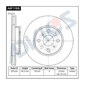 A6F116B ADVICS