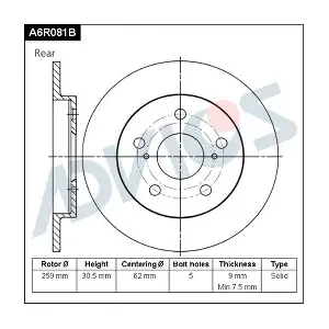 A6R081B ADVICS