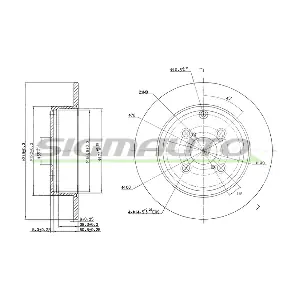 SIGMAUTO DBB421S Гальмівний диск