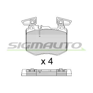 SIGMAUTO SPC029CE Комплект гальмівних накладок дискового стоянкового гальма