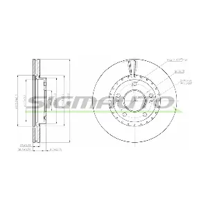 SIGMAUTO DBC187V Гальмівний диск