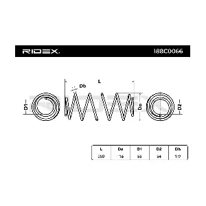 RIDEX 188C0066 Ресора ходової частини