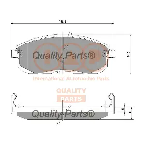 IAP QUALITY PARTS 704-13210 Комплект гальмівних накладок дискового стоянкового гальма