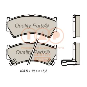 IAP QUALITY PARTS 704-16091 Комплект гальмівних накладок дискового стоянкового гальма