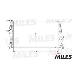 MILES 62017A Радіатор, система охолодження двигуна