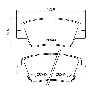 BREMBO P30153 Комплект гальмівних накладок дискового стоянкового гальма