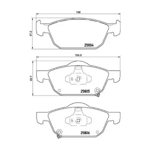 BREMBO P28076N Комплект гальмівних накладок дискового стоянкового гальма
